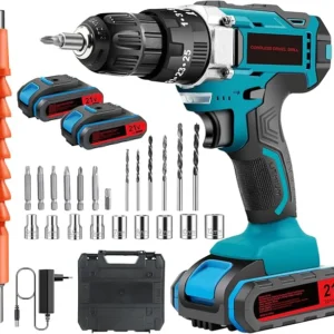 🔧⚡ طقم مفك ومثقاب لاسلكي 21V