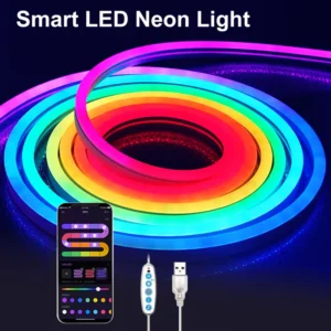 🌈💡 شريط إضاءة LED نيون مرن – تحكم كامل وأجواء ساحرة