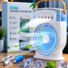🧊 مروحة التبريد المحمولة 5 في 1 – تعمل ببطارية قابلة للشحن